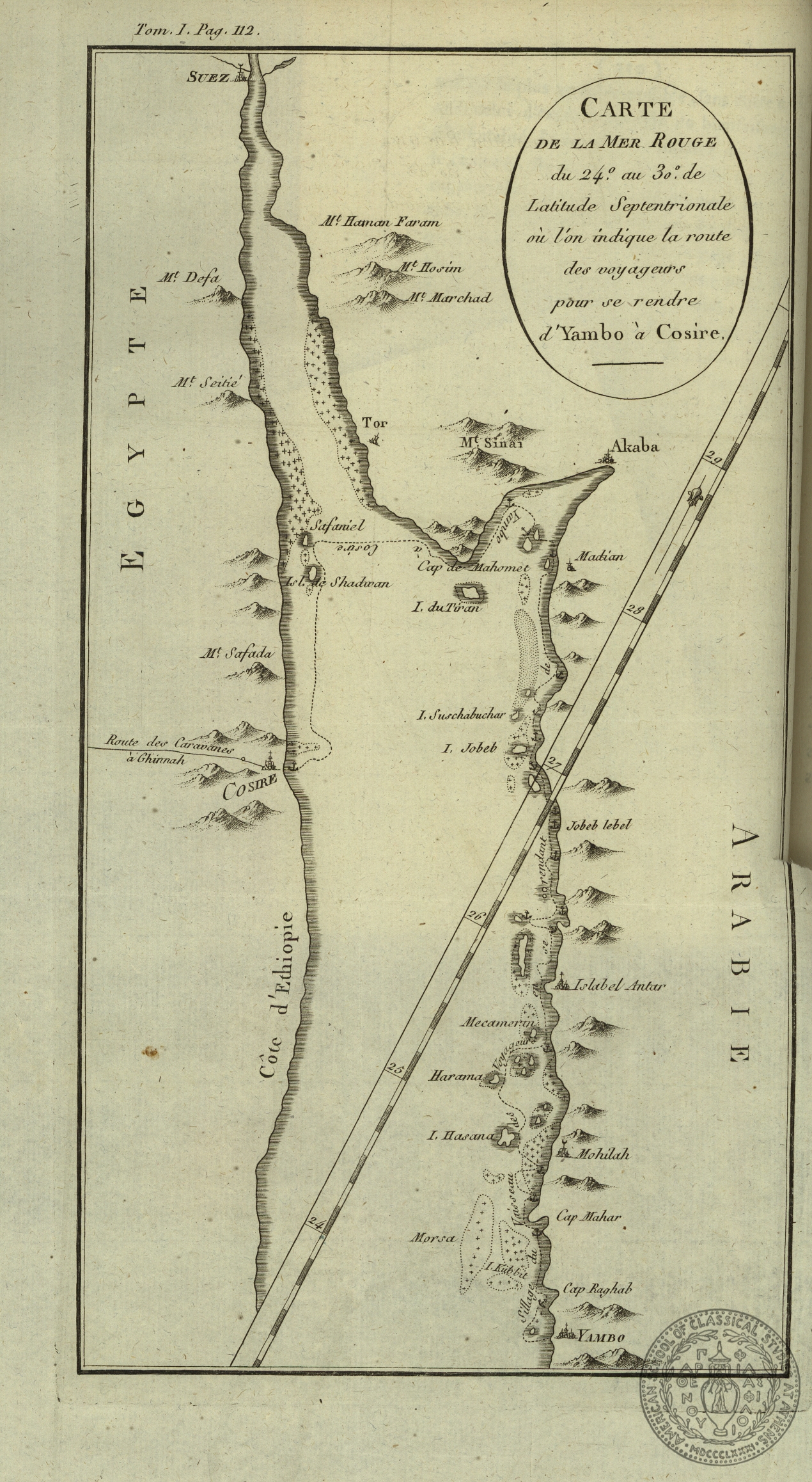 Carte de la Mer Rouge…..